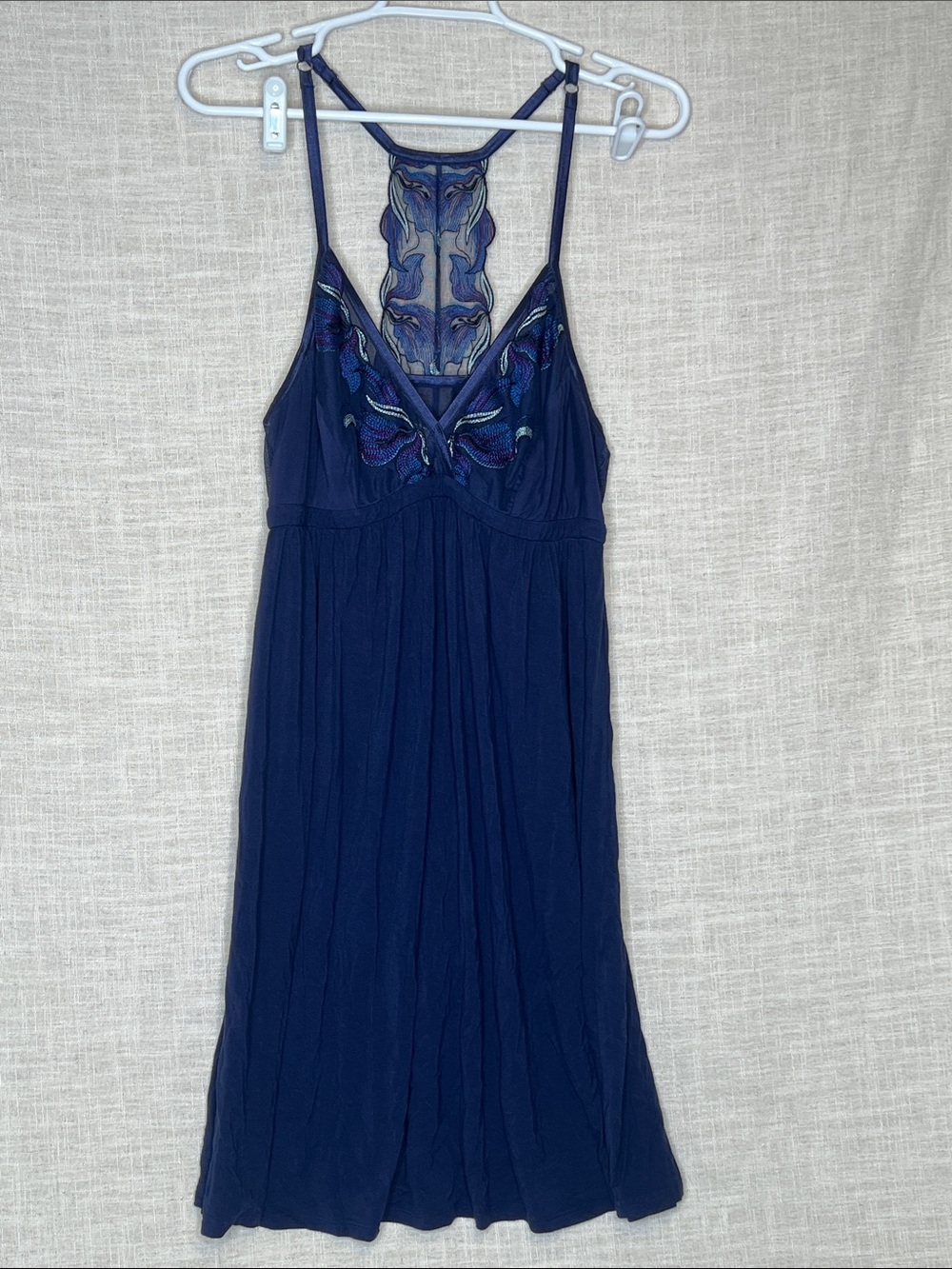 Soma Blue Lace Chemise Sleep Nightgown